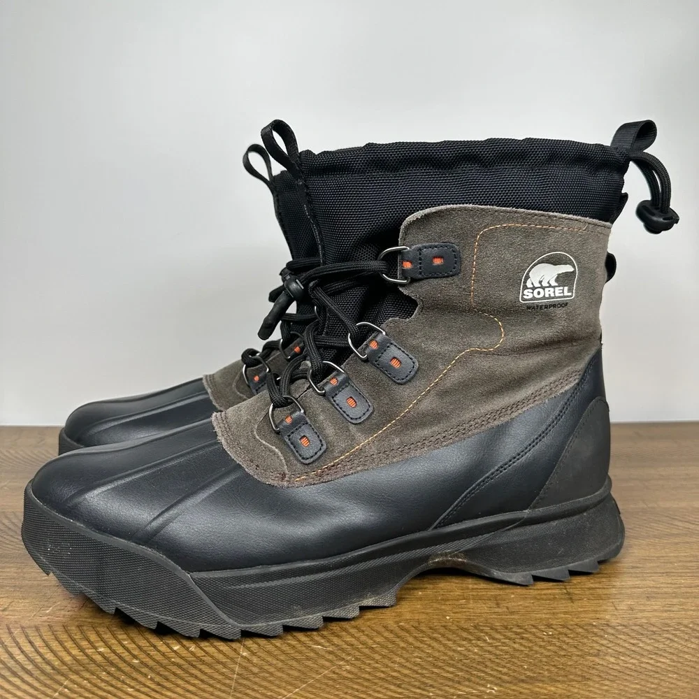 Sorel Boots Mens 15 Black Scout 87 XT WP Waterproof Insulated Snow Winter Hiking